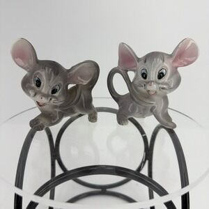 Vintage Artmark Salt and‎ Pepper Shakers Grey Ceramic Japan MCM Set